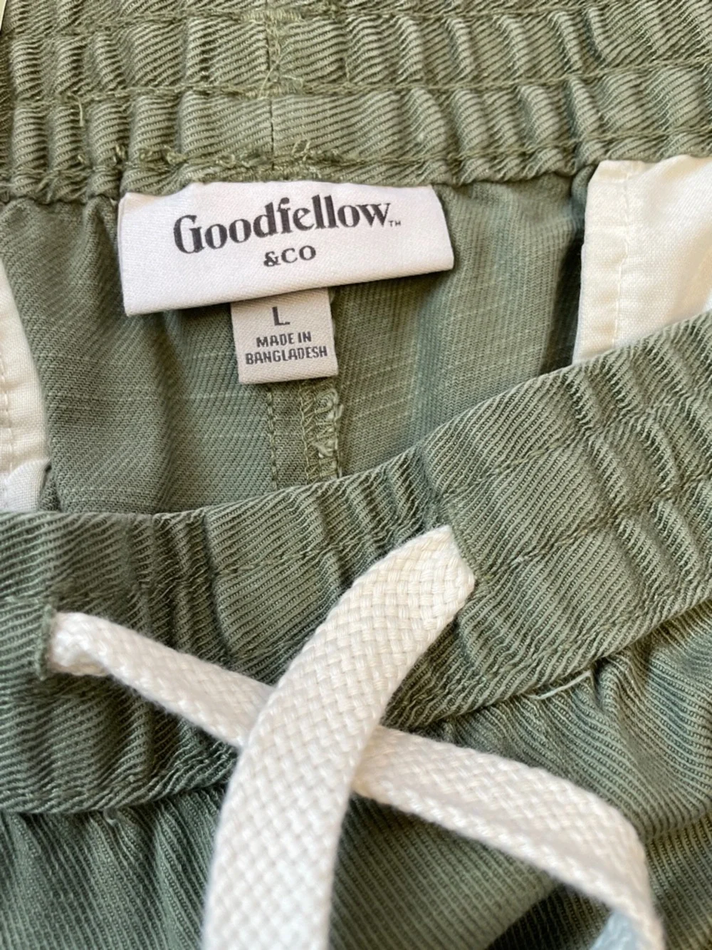 NWT Goodfellow & Co. Men's Olive Green Elastic-Waist Drawstring Shorts. Size L - Picture 4 of 7